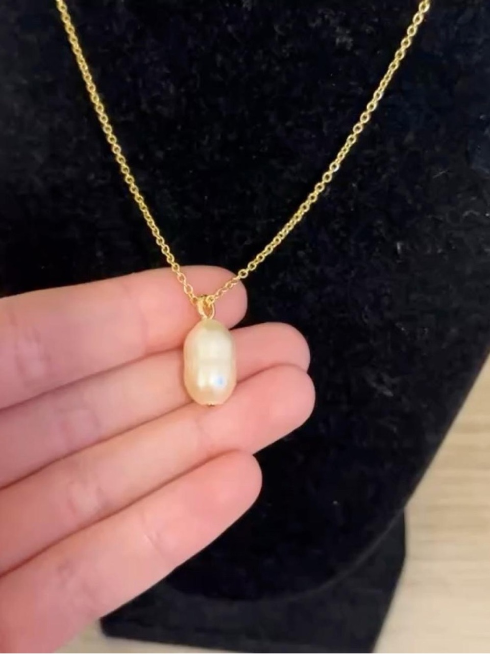Freshwater Pink Pearl Pendant Necklace - Picture 5 of 5